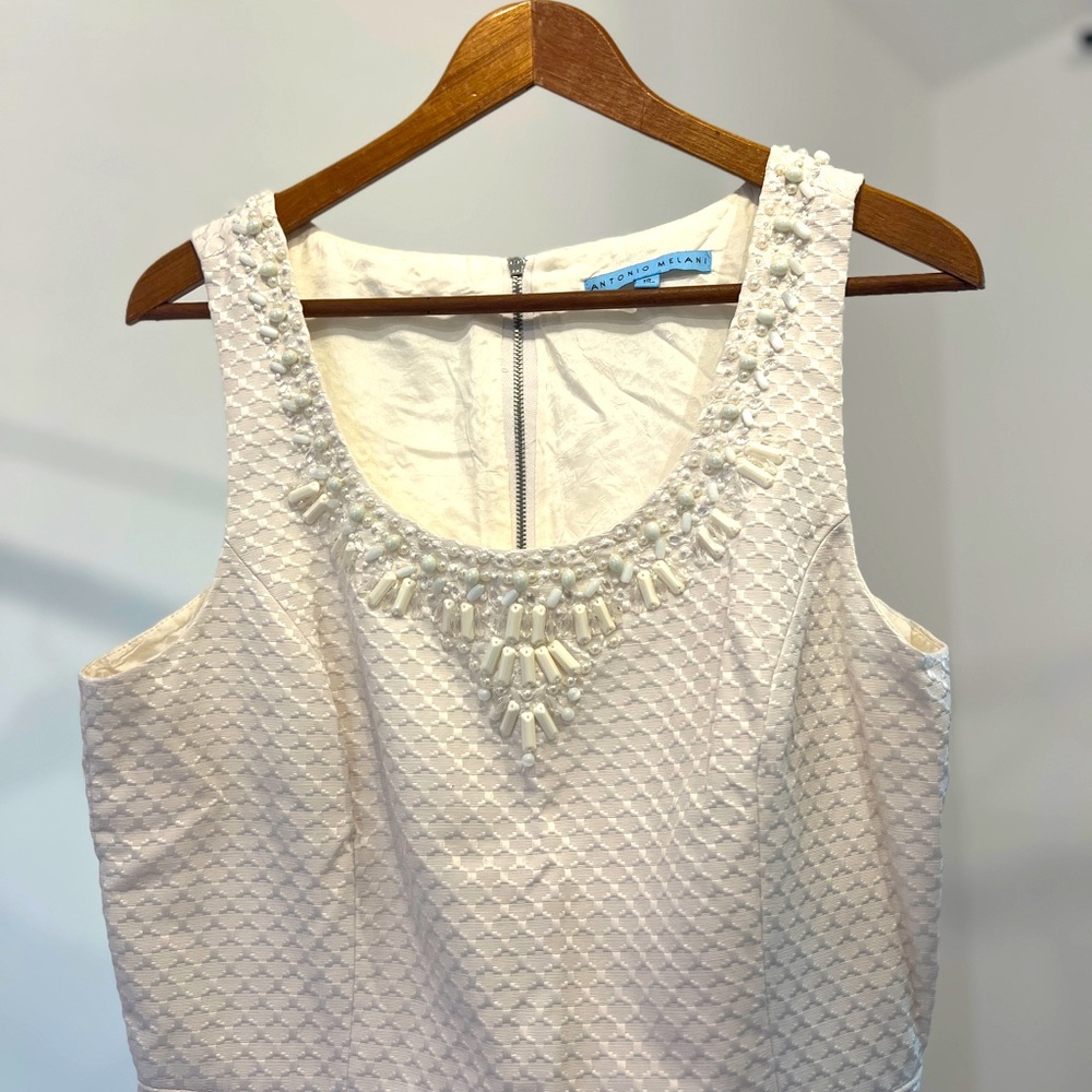 Antonia Melani Women’s sz. 12 white embellished dress
